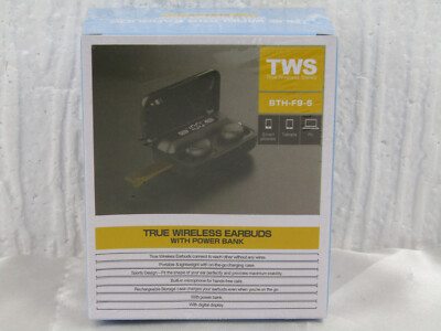 TWS F9 Bluetooth In-Ear-Kopfhörer mit Powerbank - Schwarz