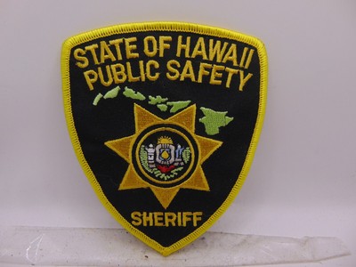 Vintage Obsolete Embroidered Patch State of Hawaii Public Safety Sheriff