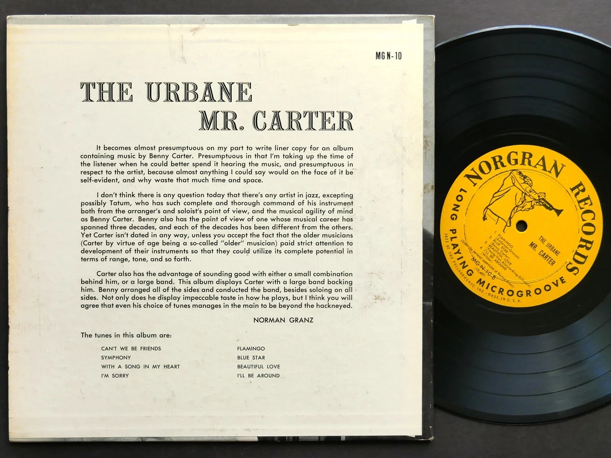 BENNY CARTER The Urbane Mr. Carter 10