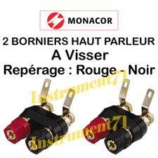 2 Borniers Haut Parleur à 2 Bornes ISOLEE Contacts Plaqués OR ST922G
