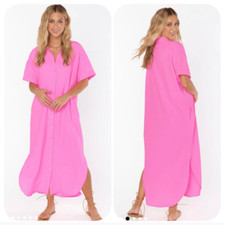 Show Me Your MuMu Buoy Button Down Dress Sz M