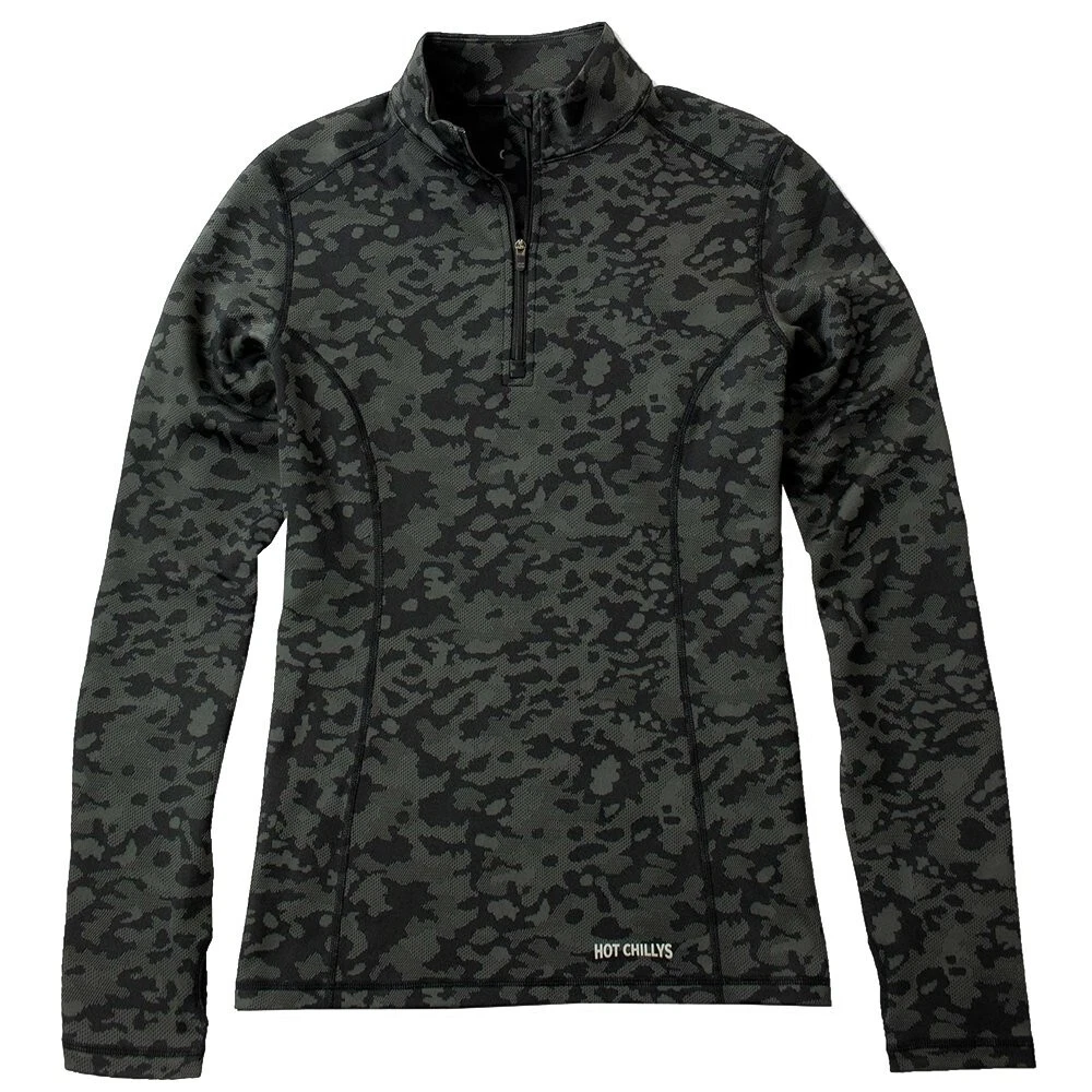 Hot Chillys Patterned Jacquard Zip-T Mid-Layer, L, New with Tags