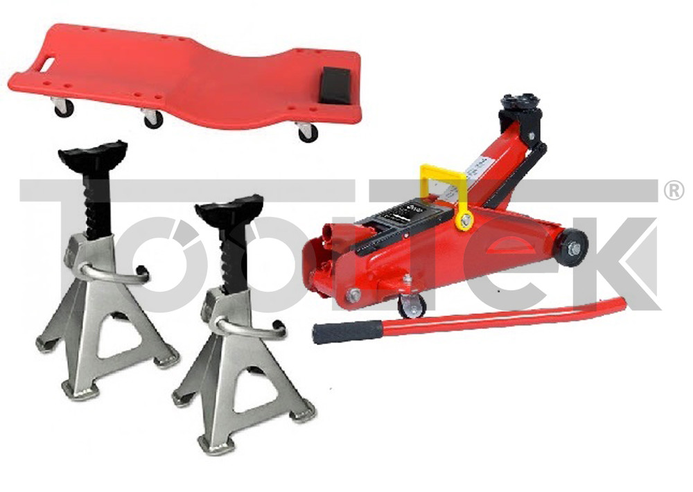 Supporti Per Martinetto Surtek - Set Da 3 Tonnellate, Design Autobloccante, Finitura In Polvere