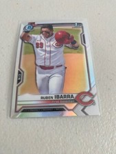 RUBEN IBARRA BOWMAN CHROME DRAFT 1ST ROOKIE REFRACTOR RC REDS #BD-189