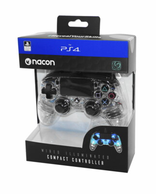 Nacon Controller / Gamepad - Compact Color Edition - Transparent Blau - Neu