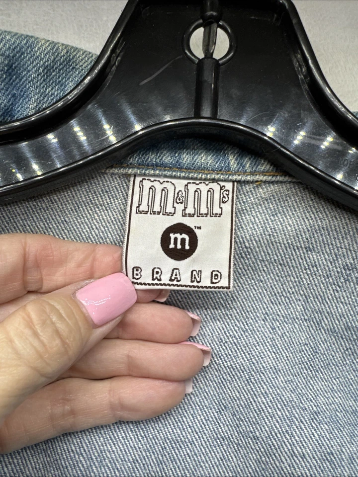 Vintage M&M's World Las Vegas Blue Denim Jacket Men Sz M - Image 4 of 4