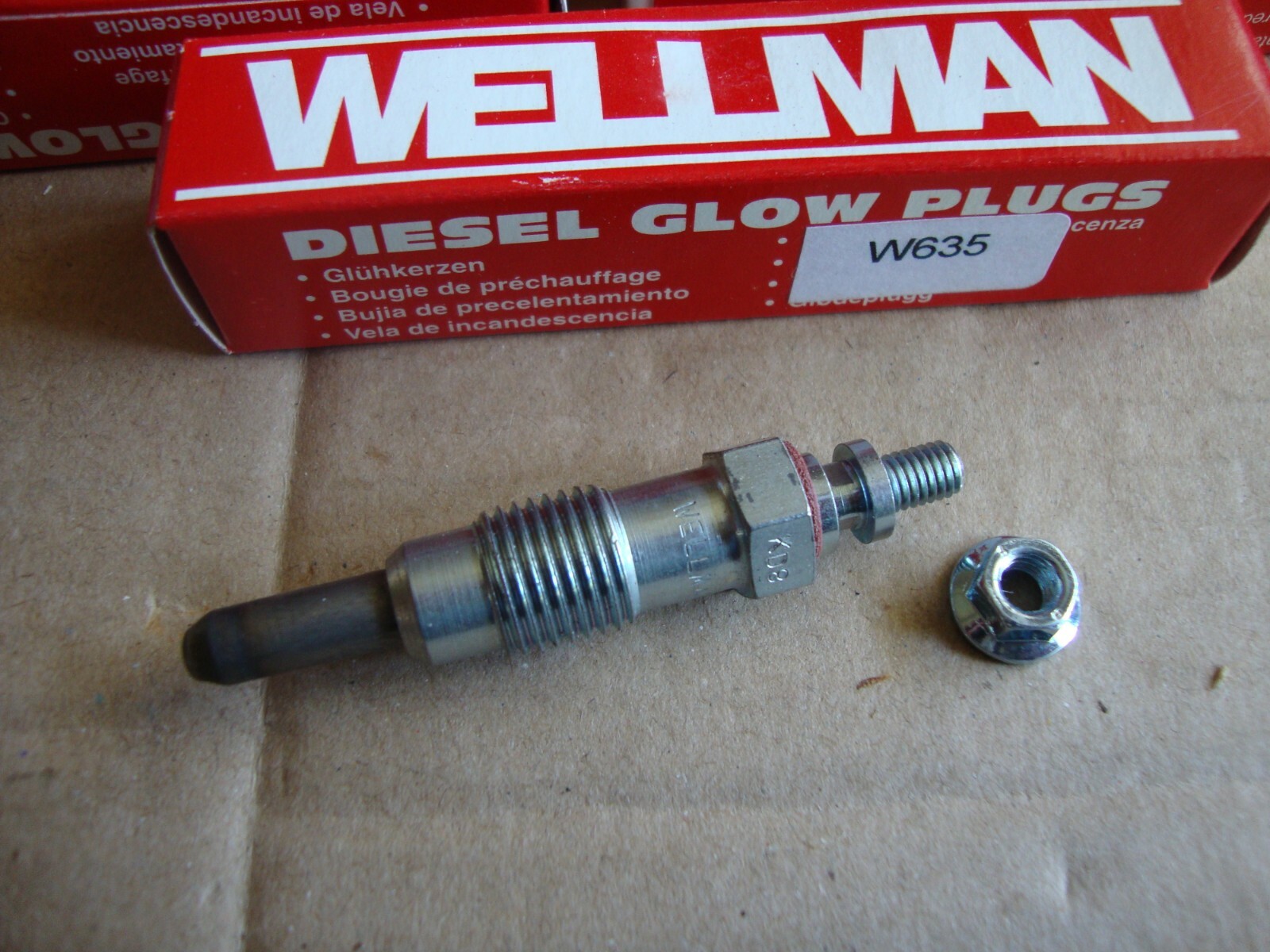 WELLMAN GLOW PLUGS x10 W635 Fit Ford Courier,Escort,Fiesta,Mondeo