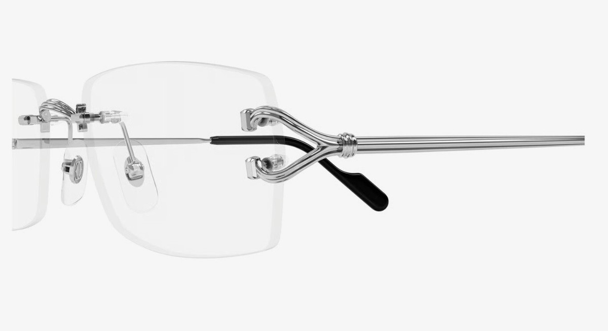 NEW CARTIER CT0563O 002 SILVER TRANSPARENT AUTHENTIC SUNGLASSES