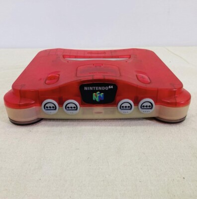 Nintendo 64 Japan Funtastic Clear Red Video Game Console , Tested