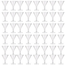 Plastic Martini Glasses Clear Cocktail Drinking Dessert Glass 200ml 20cl