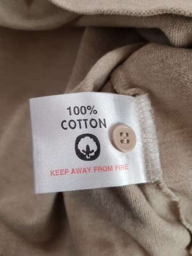 Antartex Herren Beige Kurzarm Button Down 100% Baumwolle Poloshirt Oberteil Größe M - Bild 6 von 7