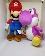 2021 Nintendo Super Mario Bros Mario And Yoshi  "Plush Stuffed Toy Doll 8”......