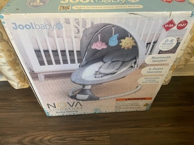 Jool Baby Nova Motorized Infant Baby Swing - Gray GR-NOVA-1A-GY
