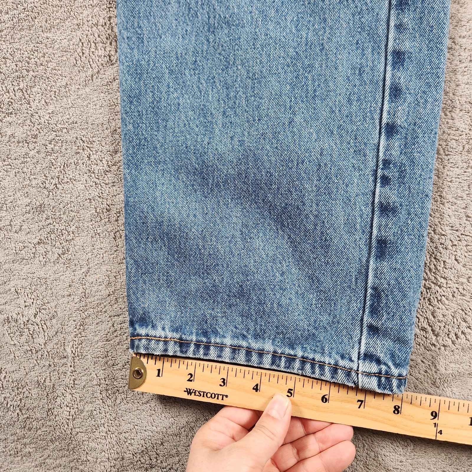 Levi's 505 Straight Fit Jeans Mens size 40x29 Blue Denim 5 Pocket thumbnail 7