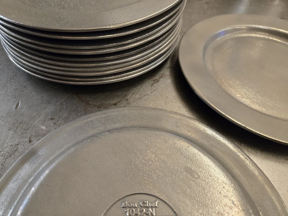 Салатная тарелка x12 Bon Chef 1042 8 дюймов аллерген лаванда алюминий  - Изображение 2 из 3