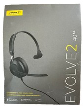 Jabra Evolve2 40 SE Mono Wired Headset With Mic USB-A Preowned READ DESCRIPTION
