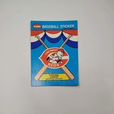 Cincinnati Reds 1989 Fleer Team Logo Sticker Card MLB Baseball