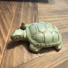 Frankoma Ceramic Pottery Turtle. Green Decorative Glossy Finish.