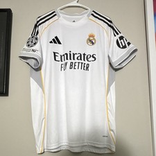 adidas 2025-26 Real Madrid (home) Valverde #8 L (UCL patches)