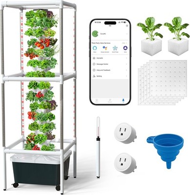 SJZX Hydroponics Growing System Tower Full Spectrum Light