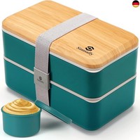 Sinnsally Lunch Box Japanisch FüR Erwachsene,1400Ml Brotdose Mit FäChern,Bento L