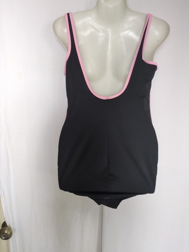 Costume da bagno MiracleSuit taglia 12 controllo pancia jet nero 1 pezzo righe - Foto 4 di 14