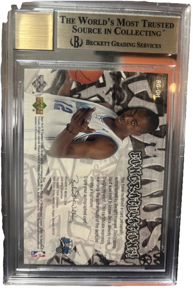 2004-05 Upper Deck Дуайт Ховард Новичок Графитовый Rc На Карте Авто Бекет 9.5! - Изображение 2 из 2
