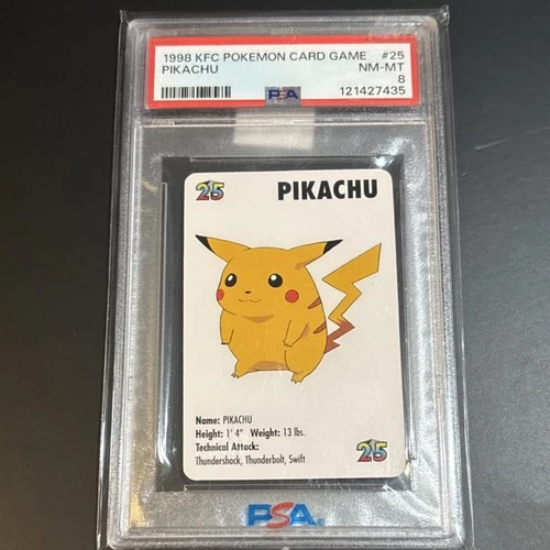 1998 KFC Promo Pikachu Game #25 PSA 8