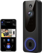 1080P Wifi Video Doorbell Camera Wireless, Battery Powered, AI Human and Motion