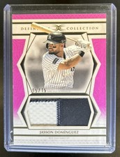 2025 Topps Definitive Jasson Dominguez Jumbo Relic Patch Pink #/15