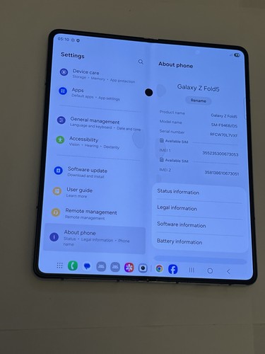 samsung galaxy fold5 5G 512gb Unlocked Read Description - Picture 5 of 9
