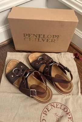 Penelope Chilvers Brown Sandals Marley Ring Leather Women EU 39 US 8.5