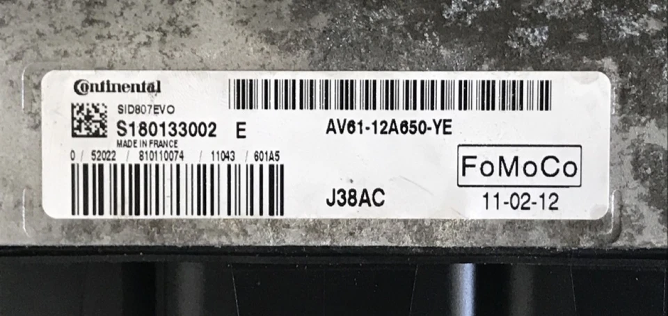 Centralina ECU FORD C-MAX anno 2011 1560cc Gasolio AV61-12A650-YE S180133002 - Immagine 4 di 4