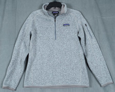 PATAGONIA Women's Better Sweater Fleece Gray 1/4 Zip Pullover Size Medium