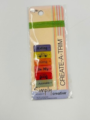 Wrights Simply Creative CREATE-A-TRIM Jelly Tags 6 Pcs Metallic