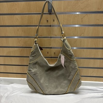 Zina Eva NWT Green/Gray Hobo Handbag/Shoulder Bag, Italian Leather