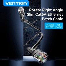 10Gbps Cat 6A Ethernet Cable 90 / 360 Rotation Network Lan Cord PC PS4 Router
