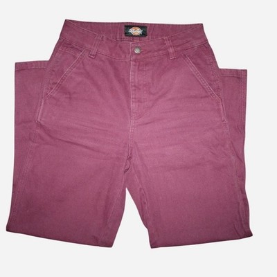 Dickies Women's Burgundy Workwear Pants Straight Leg