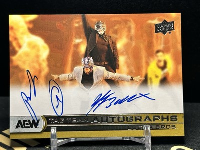 PENTA & REY FENIX - Dual On Card AUTO Upper Deck AEW Black Diamond LUCHA BROS