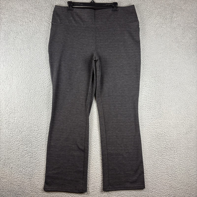 #ad Apt 9 Dress Pants Women’s XXL Tweed Texture Pull On Straight Leg Stretch Gray $22.00