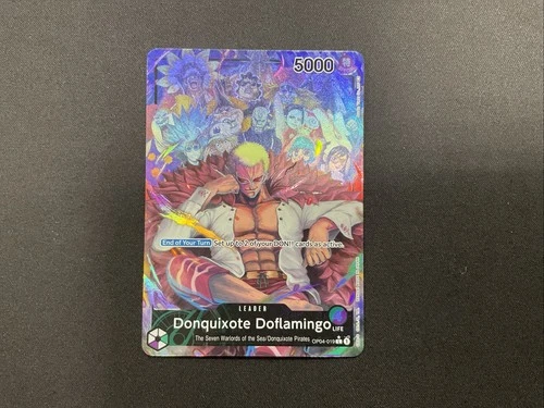 One Piece Donquixote Doflamingo OP04-019 Alt Art Leader Kingdom Intrigue Mint