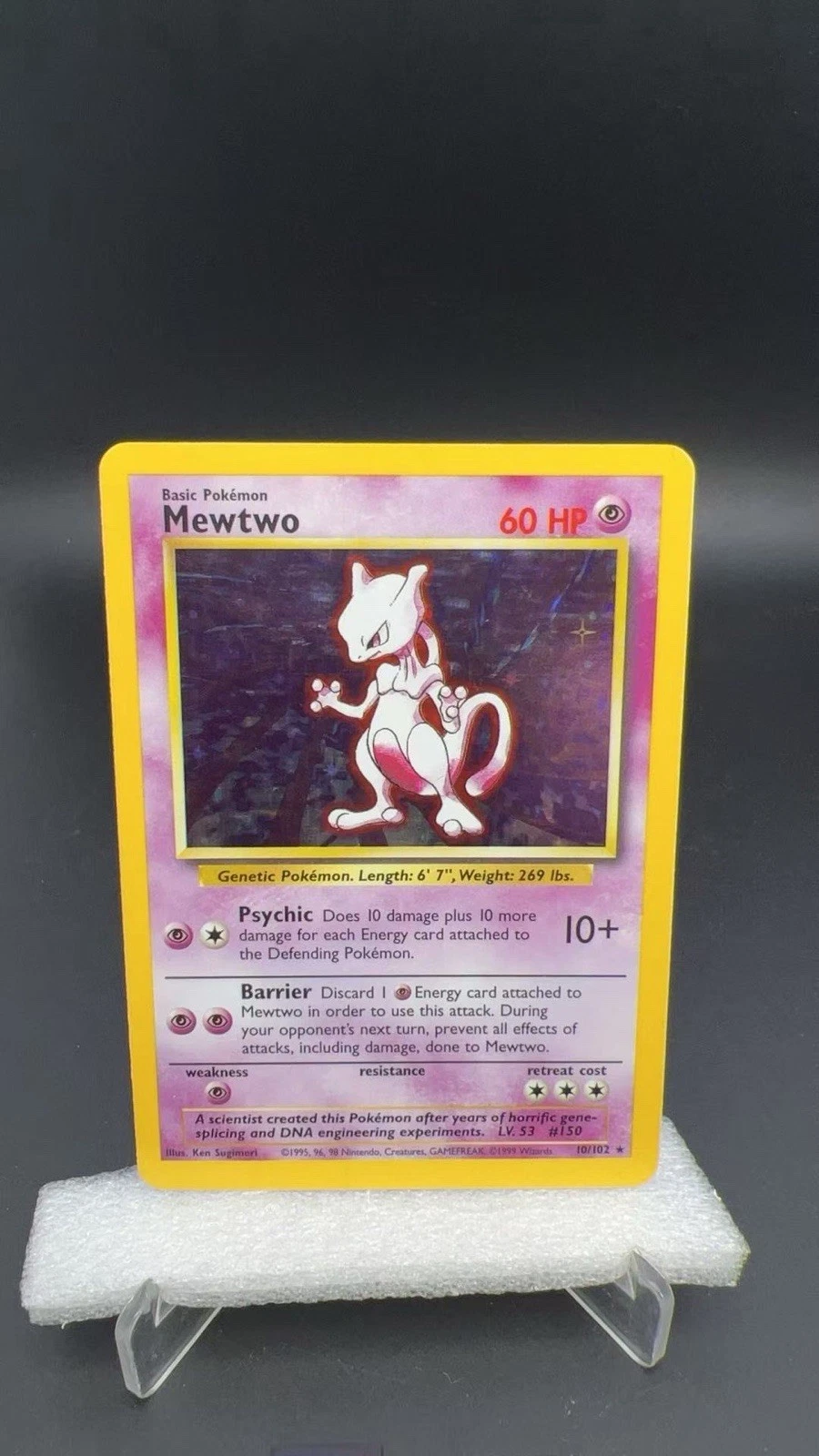 Pokemon TCG Mewtwo Holographic Base Set 10/102 #19541 T