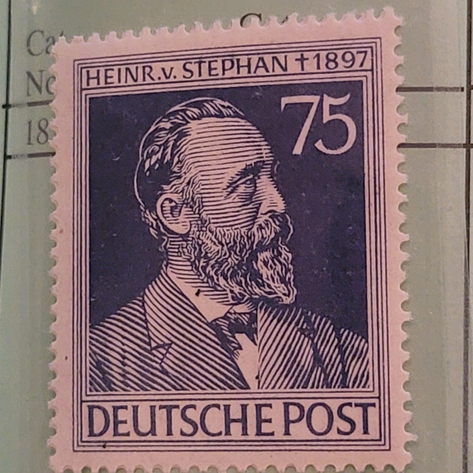 Germany Postage Stamp MNH Mint Never Hinged Purple 75 Uncertified Ungraded