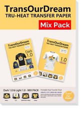 TransOurDream Tru-Heat Transfer Paper for Dark and Light T 20Sheets, Mix1