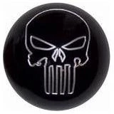 Black w/ silver Punisher Skull Shift Knob #E-PUNSKL-BLKSLVR (1/2"-13 female thre
