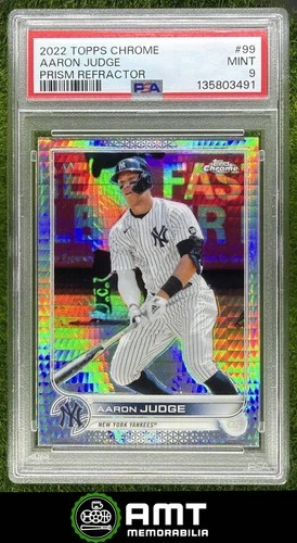 Aaron Judge PSA 9 2022 Topps Chrome Prism Refractor New York Yankees #99 3491