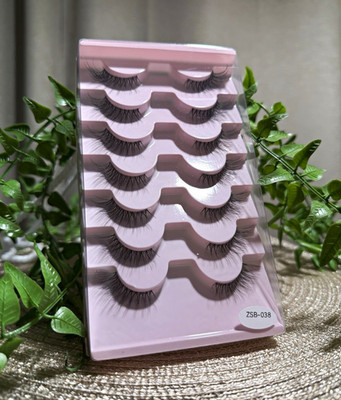 Strip False Eyelashes Set   Natural Black Reusable Medium Length Lashes