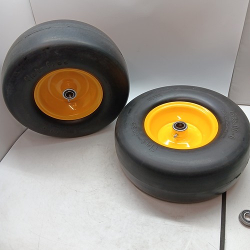 13X5.00-6 Flat-Free Lawn Mower Tire & Wheel Set of 2, Zero-Turn Mower Front Tire