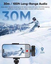 Wireless Lavalier Microphone for iPhone iPad Android, Mini Mic with LED Display — image 7