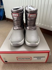 Hunter Women’s Short Metallic Insulated Snow Boots Size UK 5